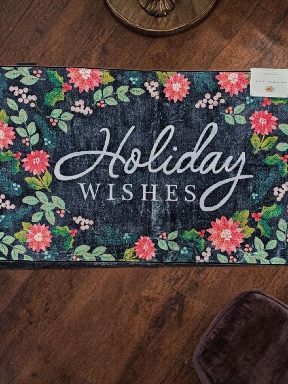 Rifle Paper Co X LOLOI Holiday Wishes Christmas Washable Accent Rug New 27"X45"